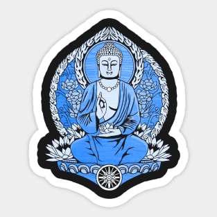 Gautama Buddha Blue Sticker